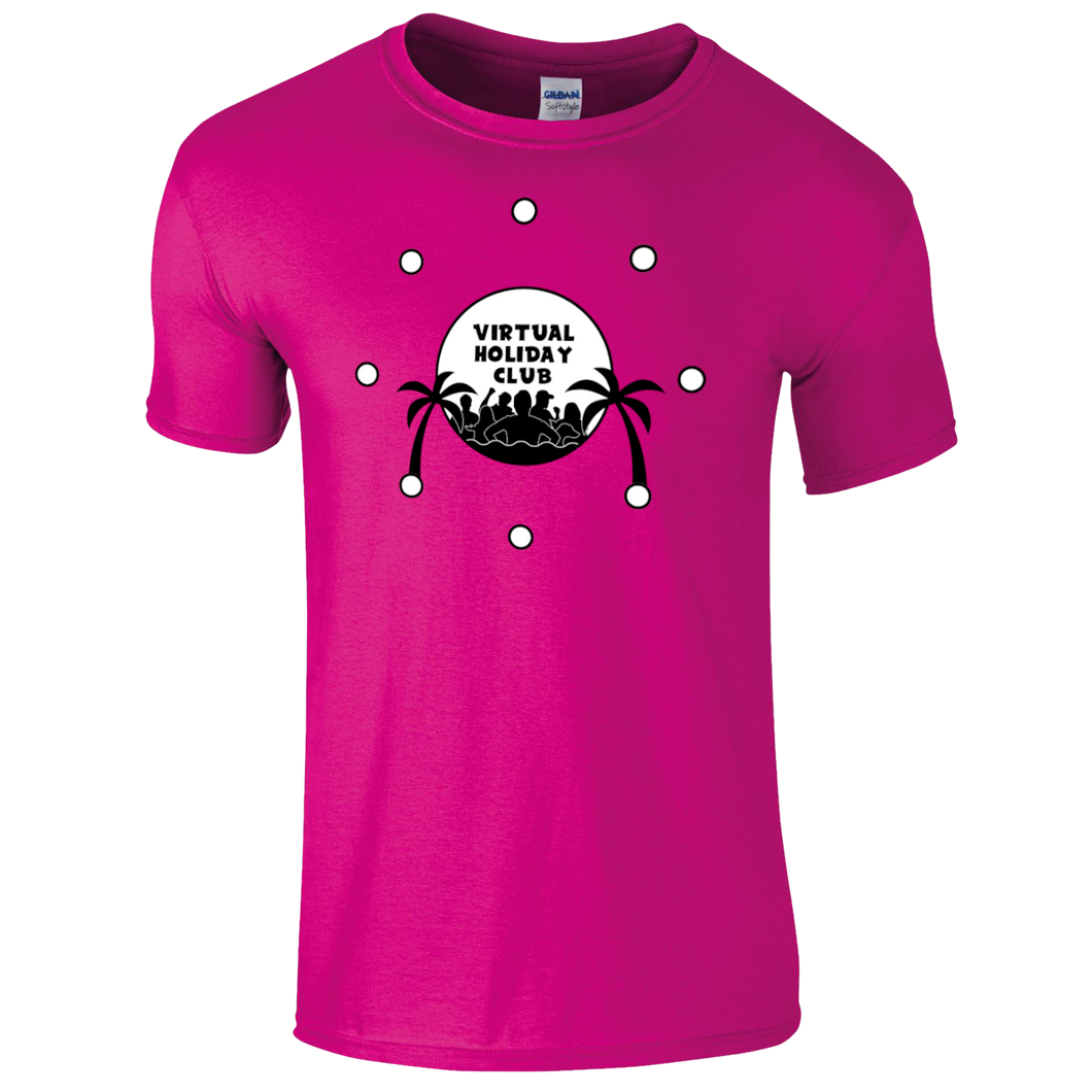 (SALE) CHILD'S Funky Pink Virtual Holiday Club T-shirt 2021
