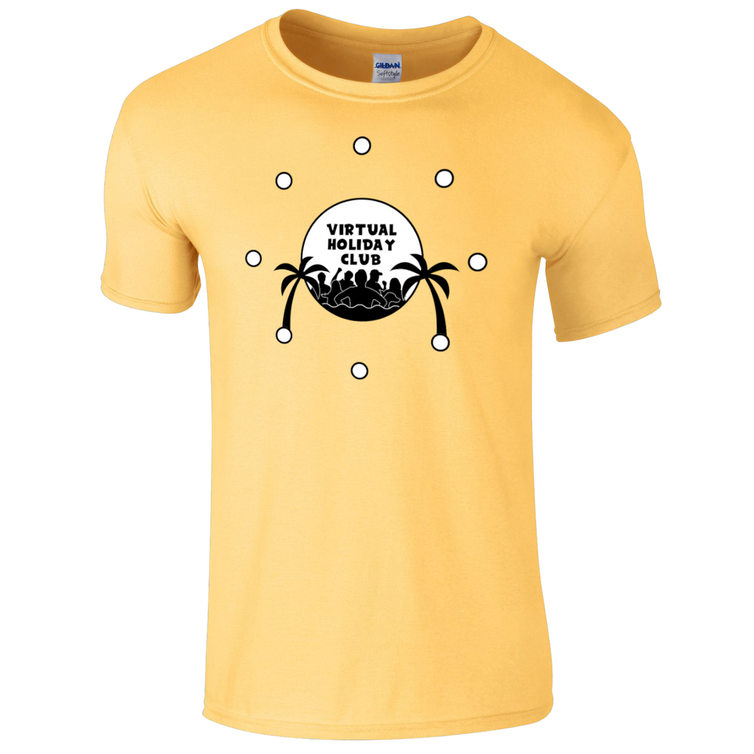 (SALE) CHILD'S Sunny Yellow Virtual Holiday Club T-shirt 2021