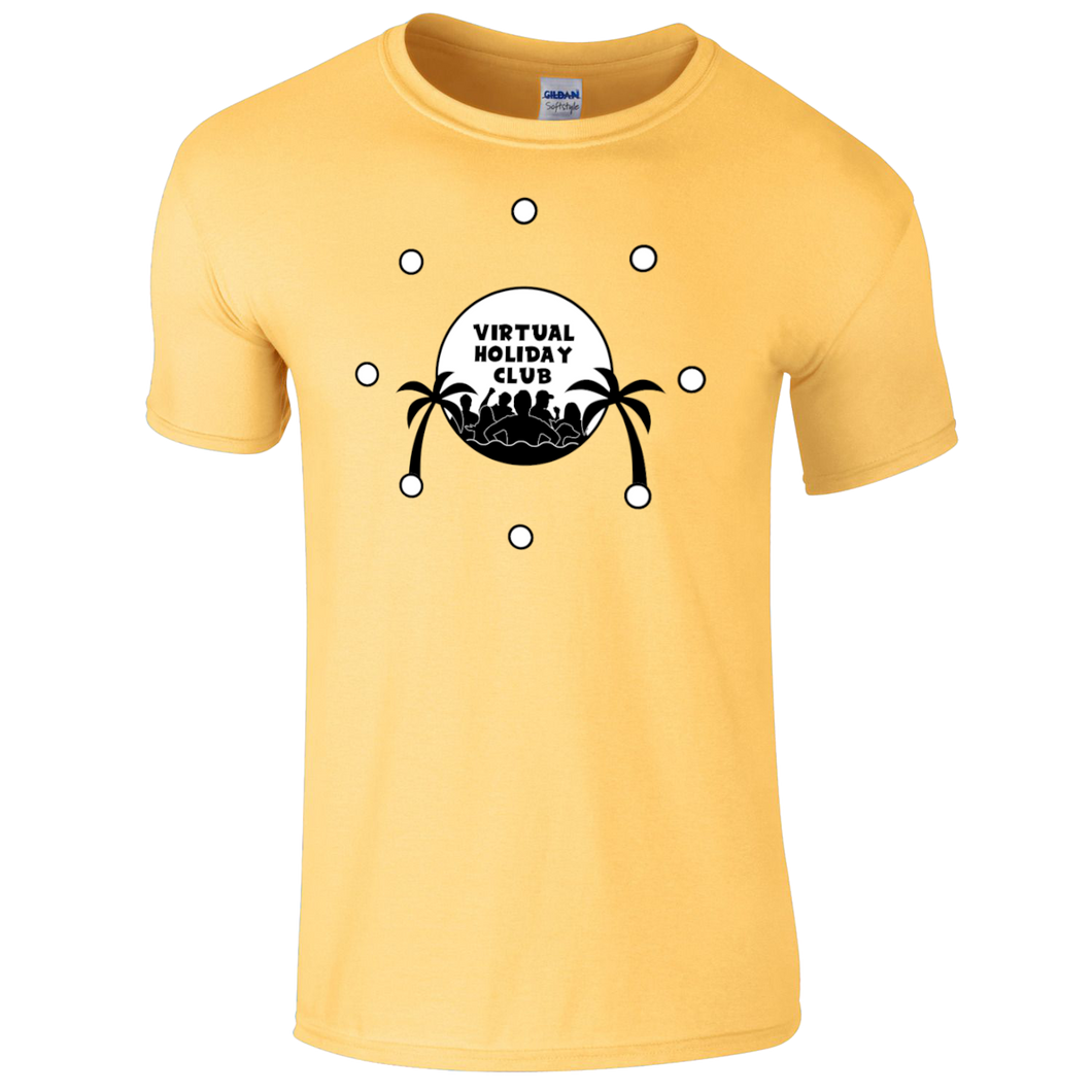 (SALE) ADULT Sunny Yellow Virtual Holiday Club T-shirt 2021